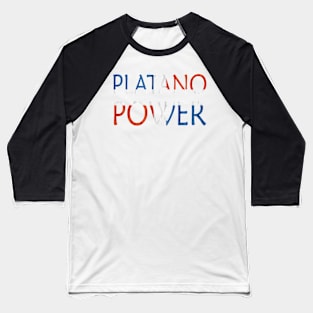 Platano Power Dominican Republic Flag Baseball T-Shirt